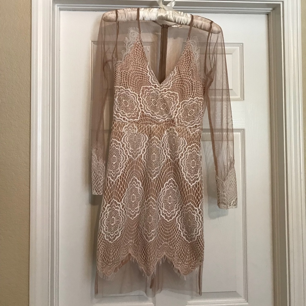 Luxxel Lace Sheer Dress
